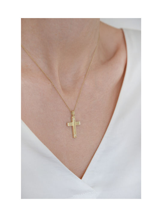 Kritsimis Women's Gold Cross 14K with Chain