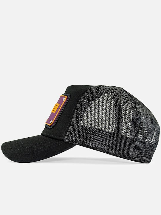 Queen Γυναικείο Μαύρο Jockey Καπέλο Rubber Patch John Hatter & Co