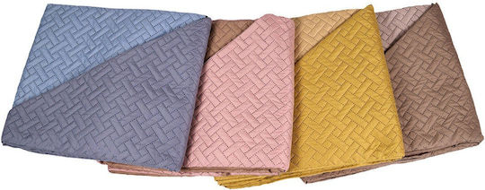 Sidirela Tagesdecke Einzelbett Mikrofaser Beige 150x220cm