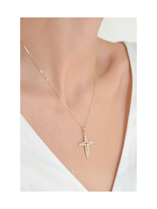 Kritsimis Gold Cross 14K with Chain