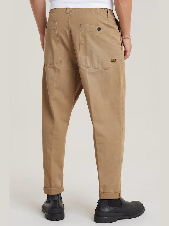 G-Star Raw Pleated Men's Trousers Chino in Relaxed Fit Safari