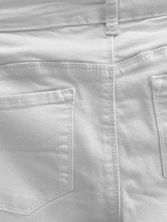 Women's Jean Trousers Flared White