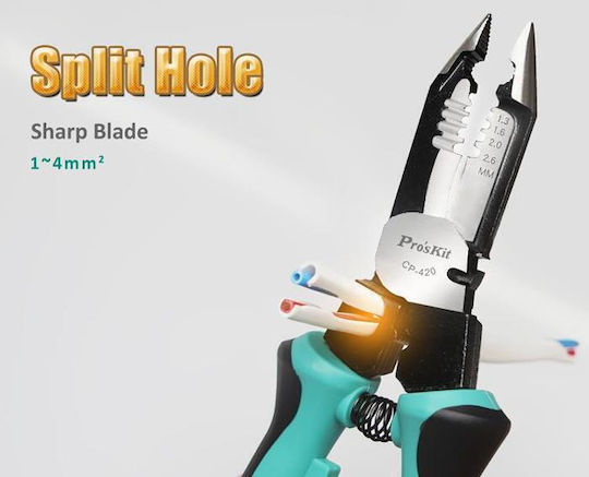 Proskit Cable Stripper Pliers with Cutter and 225mm Length