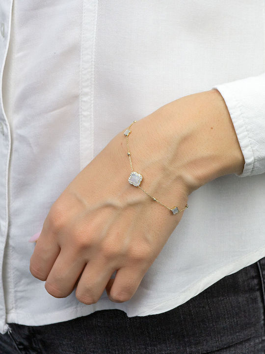 Kiriakos Gofas Bracelet with Cross design made of Gold 14K