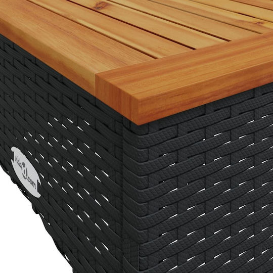 Garten- und Outdoor-Möbelsets 3 Stück Schwarz mit Kissen