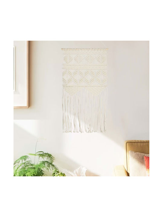 vidaXL Macrame Hängendes Wanddekoration Handgefertigt aus Stoff 80x40cm