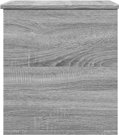 vidaXL sonoma Wooden Storage Box with Lid Gray 60x42x46cm 1pcs