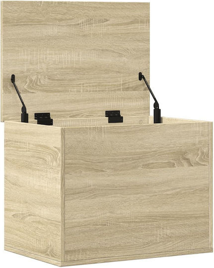 vidaXL Sonoma Wooden Storage Box with Lid Brown 60x42x46cm 1pcs