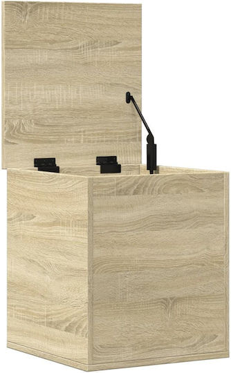 vidaXL Sonoma Wooden Storage Box with Lid Brown 40x42x46cm 1pcs