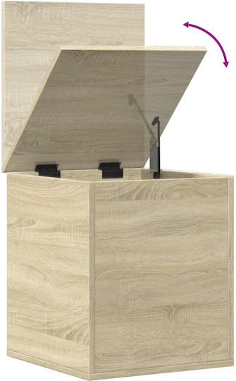 vidaXL Sonoma Wooden Storage Box with Lid Brown 40x42x46cm 1pcs