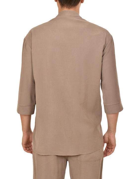 Κοντομάνικο Πουκάμισο Light Taupe
