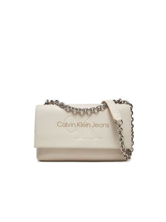 Calvin Klein Damen Tasche Schulter Ecru