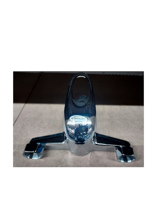 Mixing Bathtub Shower Faucet Inox Silver