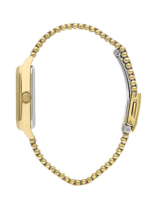 Lee Cooper Crystals Uhr mit Gold Metallarmband