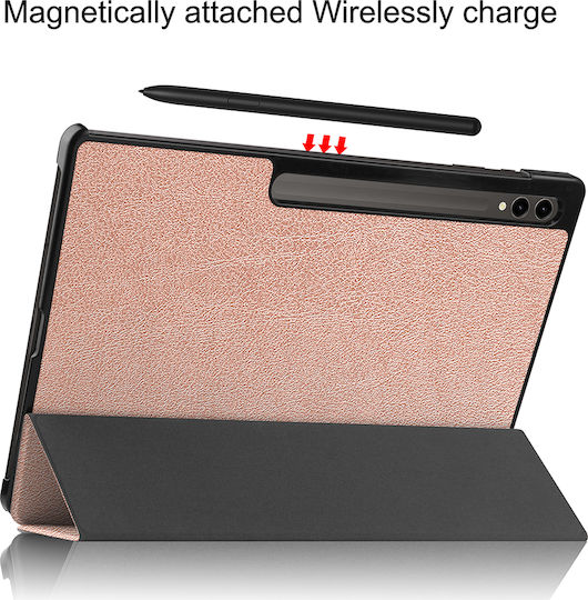 Sonique Flip Cover Ανθεκτική Ροζ Χρυσή (Samsung Galaxy Tab S9 Ultra 14.6)