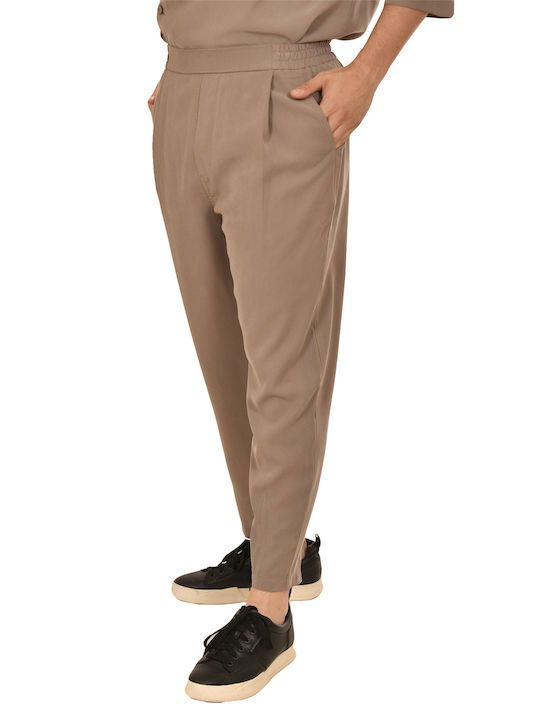 Indeed Men's Trousers in Relaxed Fit Light Taupe