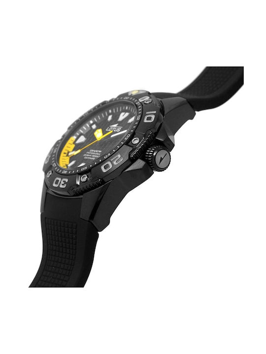 Lotus Watches Uhr Batterie mit Schwarz Metallarmband