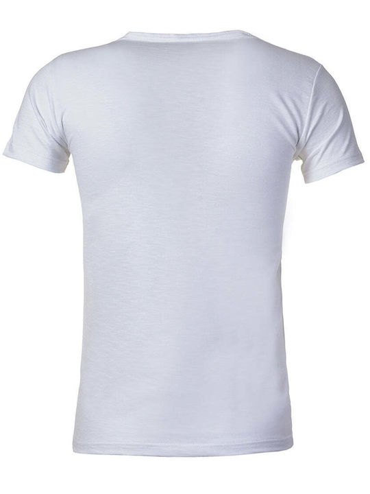 Al Franco Herren T-Shirt Kurzarm Weiß