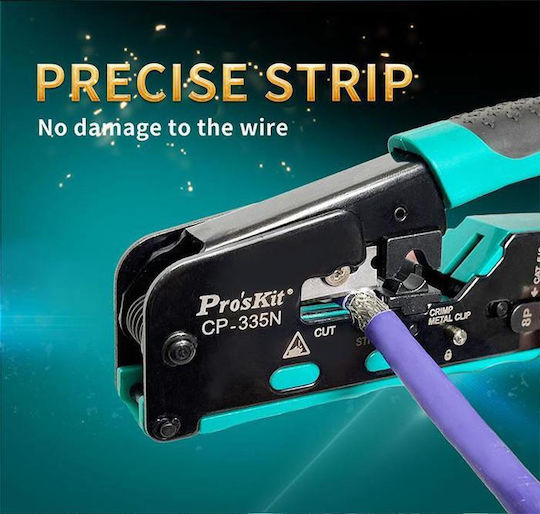 Proskit Πρέσα Ακροδεκτών Δικτύου RJ12, RJ11, RJ45
