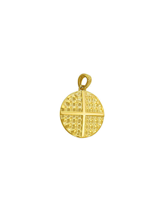 Kritsimis Pendant Kids Talisman Double Sided with Chain Constantine from Gold 14K 52RK5569-2764