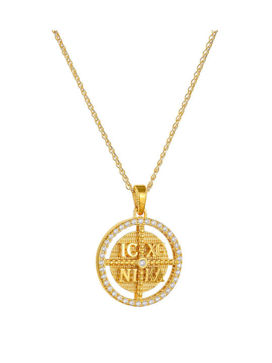 Kritsimis Pendant Kids Talisman with Chain Constantine from Gold 14K 52RK5868-2805