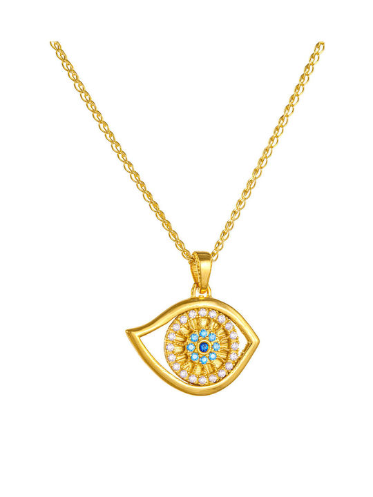 Kritsimis Pendant Kids Talisman Double Sided with Chain Constantine from Gold 14K 52RK6676-2869