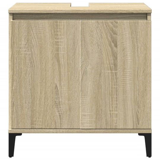 vidaXL Πάγκος χωρίς Νιπτήρα Μ58xΒ33xΥ60cm Sonoma Δρυς