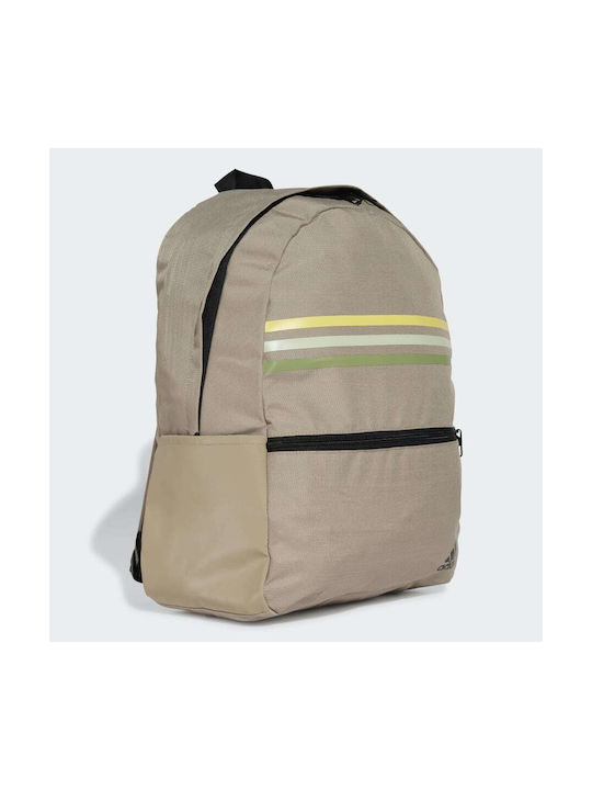 Adidas Classics Horizontal 3-stripes Men's Fabric Backpack Beige