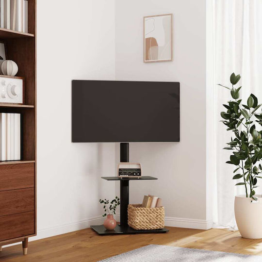 vidaXL 379566 TV Mount Floor with Arm up to 65" Black