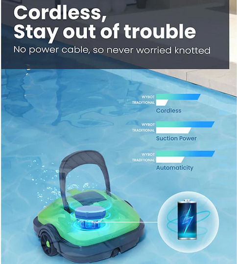 Wybot Wireless OSPREY 200 MAX Asymati Skoupa Robot Pythmena Gia Pisinés 80m²