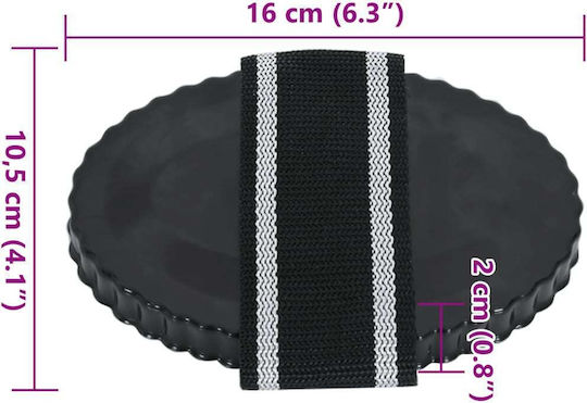 Perii pentru cai Vidaxl, 3 bucăți, oțel negru, negru