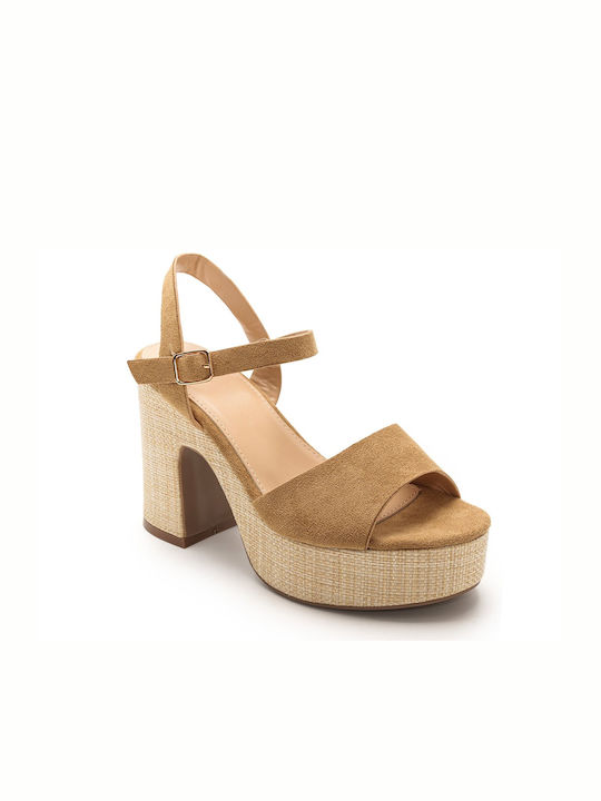 Sweet Shoes Suede Women's Sandals Brown