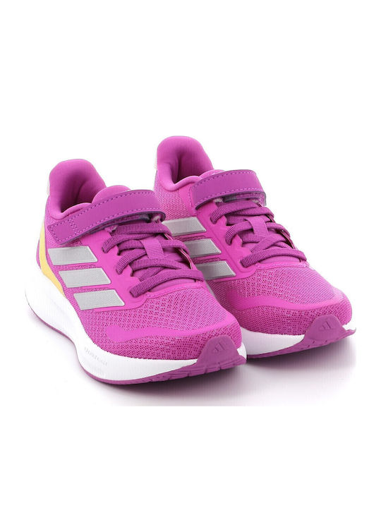 Runfalcon 5 Αθλητικά Παιδικά Παπούτσια Running με Σκρατς Purple Burst / Silver Metallic / Semi Spark
