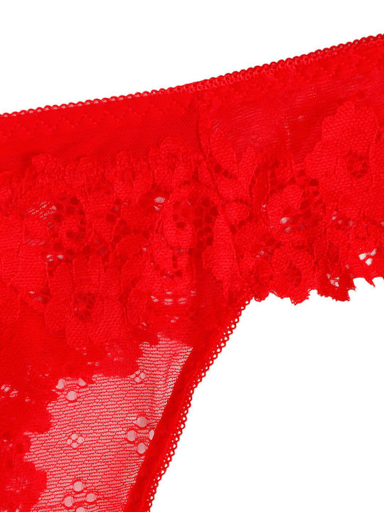 Damen Brasilien mit Spitze Red