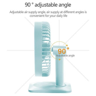 N11 Adjustable Usb Charging Mute Desktop Electric Fan 3 Speed Control White