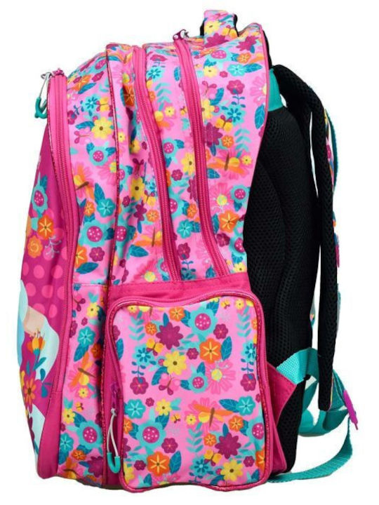 Gim Backpack School Bag Backpack Elementary, Elementary Pink with Water Bottle Holder 30Liters