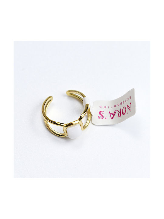 Nora's Accessories Women's Gold Plated Steel Ring