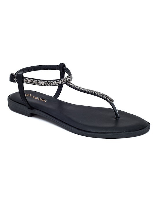 Callesta Damen Flache Sandalen in Schwarz Farbe