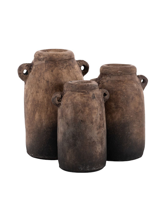 HomeMarkt Ceramic Vase Μπεζ 3pcs