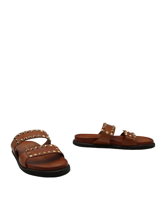 Flache Sandalen für Damen in Braun Farbe