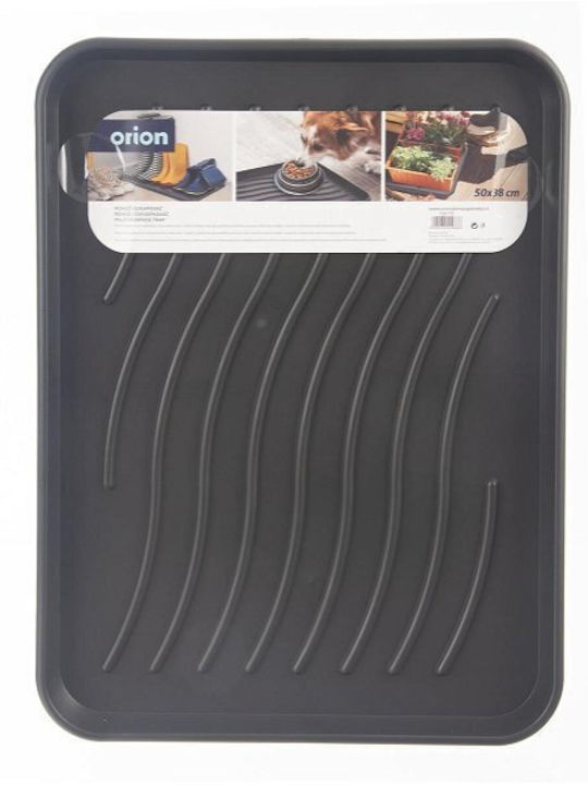 Orion Plastic Black Dish Rack with Drying Surface 50x38x2.5cm