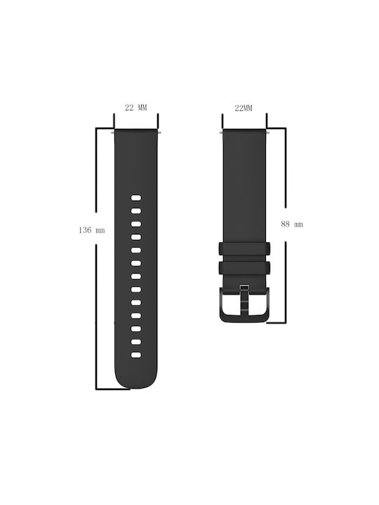 Amazfit Gtr 3 Amazfit Gtr 3 Pro Amazfit Gtr 2e Amazfit Gtr 2 Amazfit 3 Amazfit Gtr 47 Χλστ Amazfit Pace Amazfit Stratos Amazfit 2 Stratos 22mm Monochrome Silicone Watch Strap
