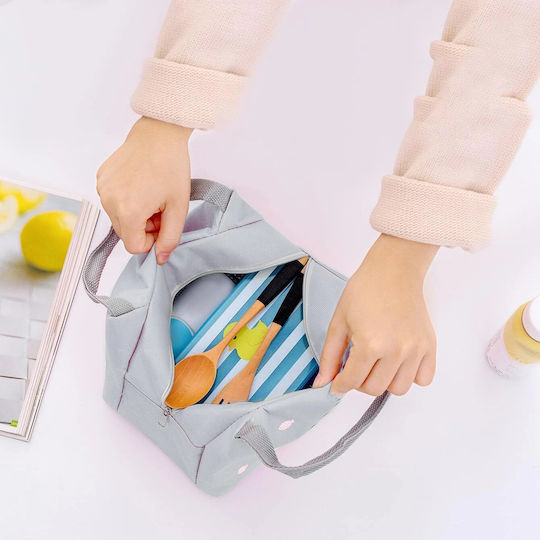Geantă Termică pentru Mâncare Zola 21x14x15 Cm Model Vulpe Gri