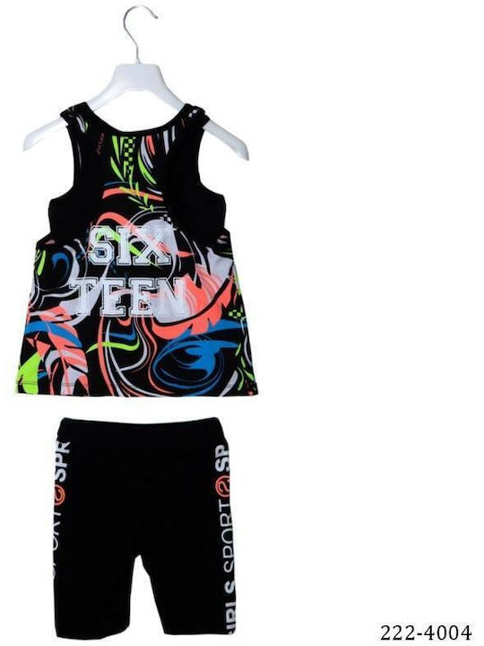 Sprint Kids Set with Shorts Summer 2pcs Black