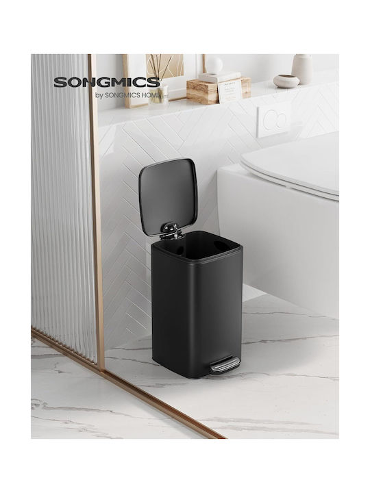 Songmics Waste Bin Waste made of Stainless Steel with Pedal Gray 8lt 1pcs