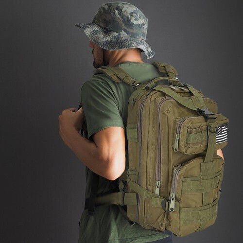 Soul Lures Rucsac Militar Rucsacuri din Poliester Verde 26lt