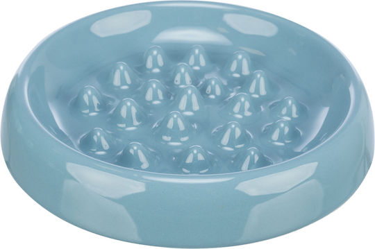 Trixie Keramik Schalen Futter Langsame Fütterung für Hund & Katze 250ml 18cm in Blau Farbe