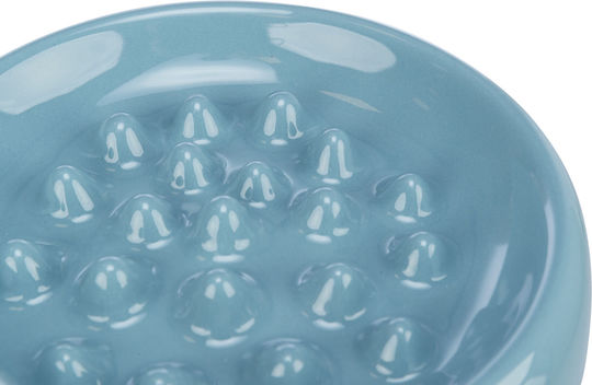 Trixie Keramik Schalen Futter Langsame Fütterung für Hund & Katze 250ml 18cm in Blau Farbe