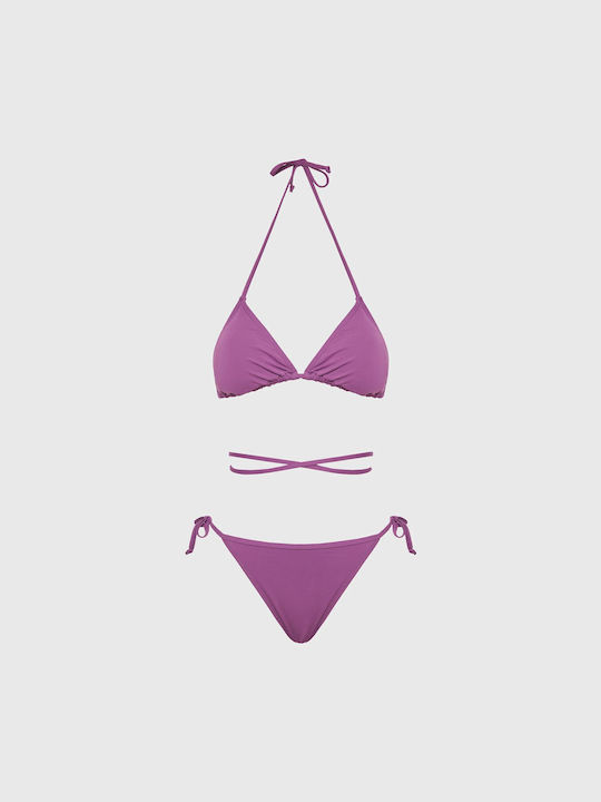 Funky Buddha Bikini Swim Top Purple