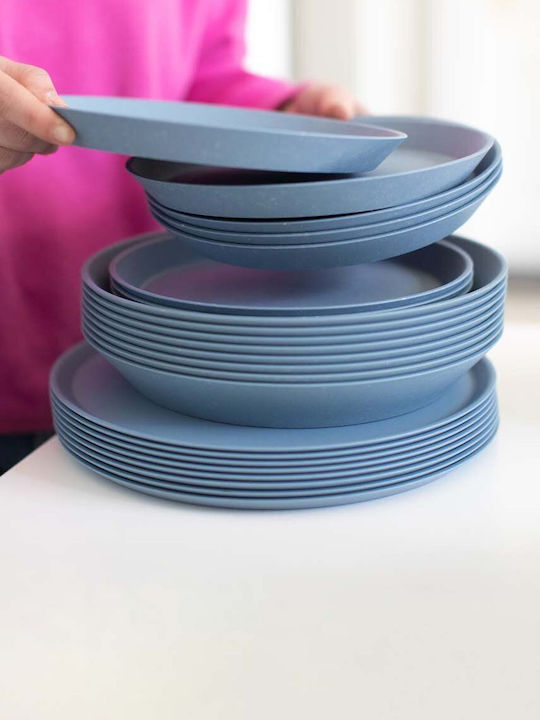 Koziol Plate Shallow Plastic Blue with Diameter 24cm 4pcs